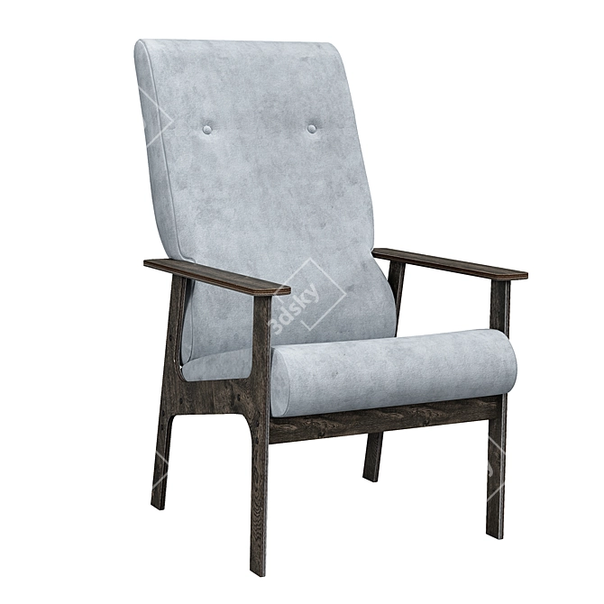 Elegant Classic ZASIDELIS Armchair 3D model image 2