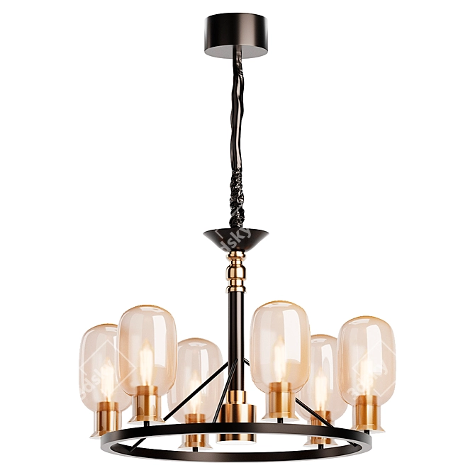 Modern Hanging Chandelier Lighting Fixture 3D model image 1