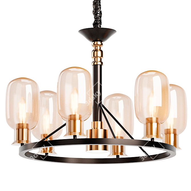 Modern Hanging Chandelier Lighting Fixture 3D model image 2