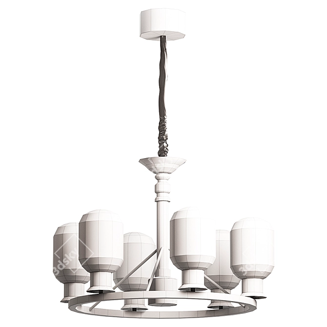 Modern Hanging Chandelier Lighting Fixture 3D model image 3