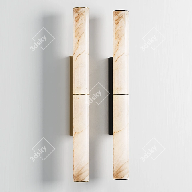 Sleek Vertical Wall Light 3D model image 1