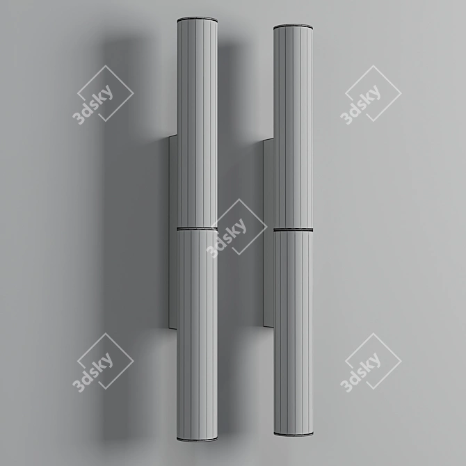 Sleek Vertical Wall Light 3D model image 5