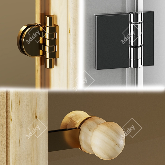 Sauna and Hammam Glass Doors 3D model image 3