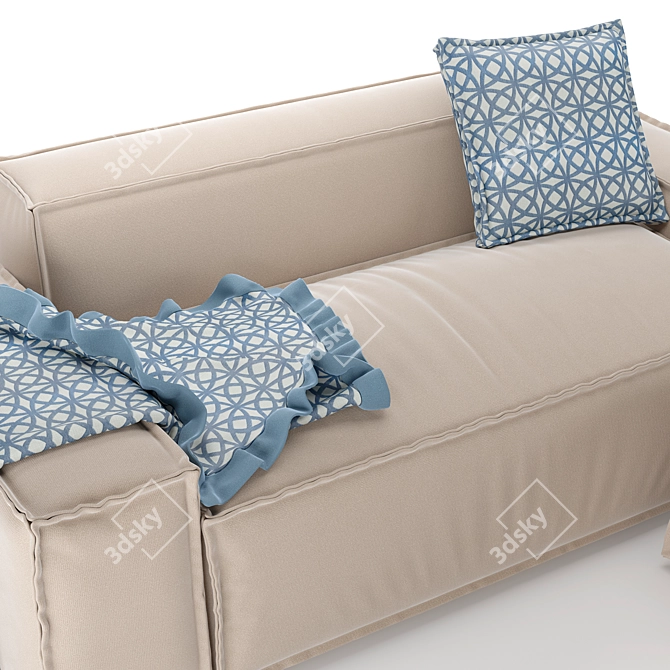 Elegant AMURA Davis Sofa 3D model image 4