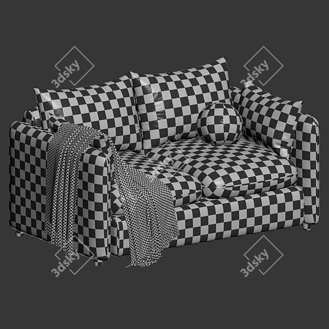 Elegant Modern Mons Wagon Sofa 3D model image 7