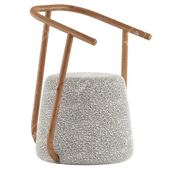 Amactare Berlin Pouf: Stylish Seating 3D model image 4