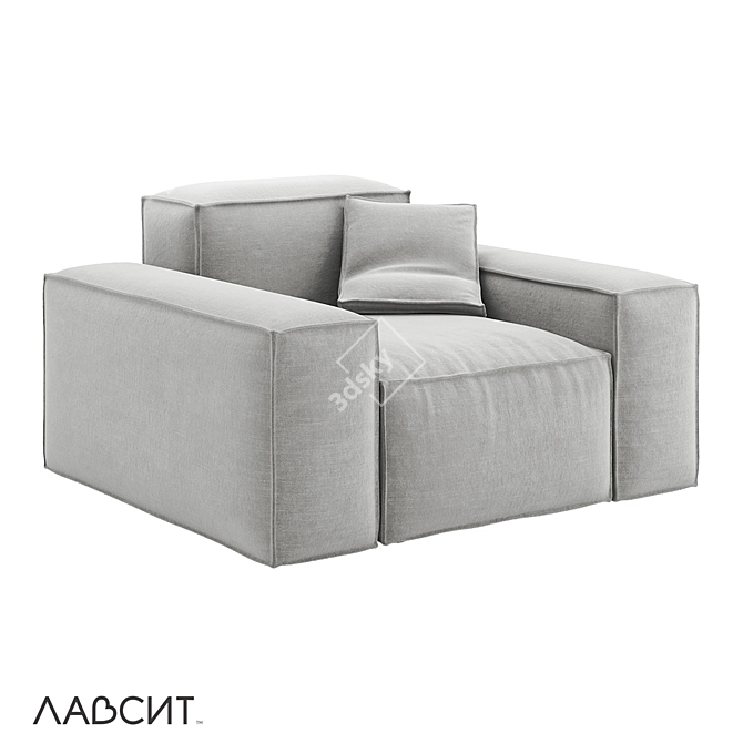 Minimalist Deep Design Sofa 3D model image 1