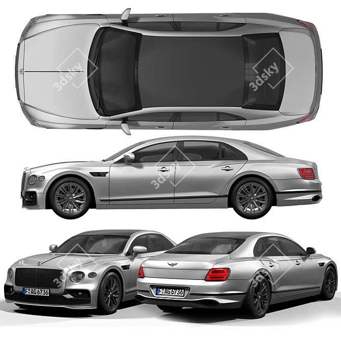 Luxury 3D Bentley Model 3D model image 2