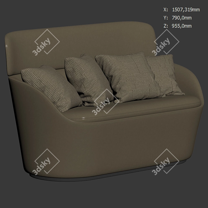 Modern Radar Sofa Collection 3D model image 6