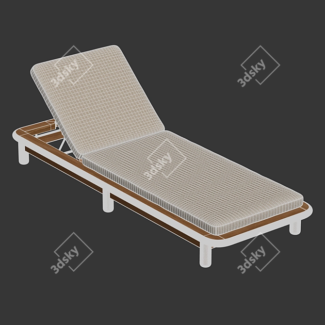 Seamless Textured 3D Sun Lounger 3D model image 9