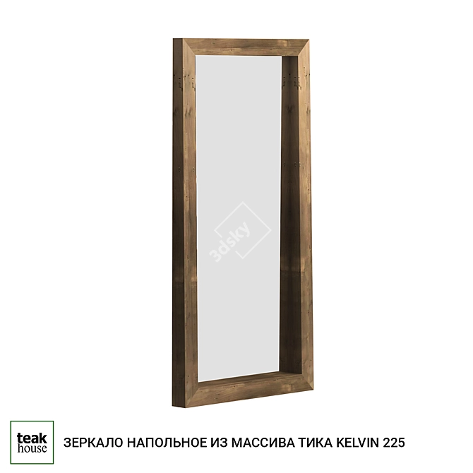 Teak Kelvin 225 Floor Mirror 3D model image 1