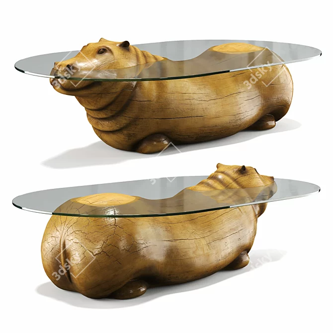 Hippo Accent Side Table 3D model image 1