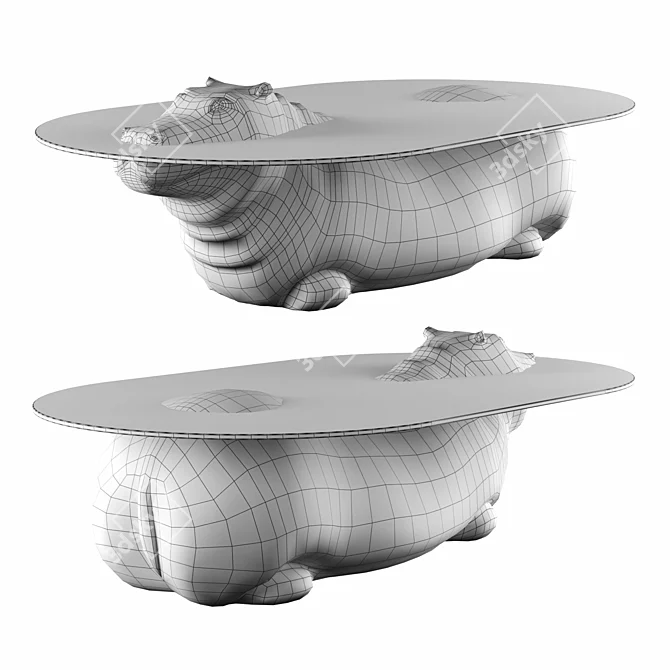 Hippo Accent Side Table 3D model image 5