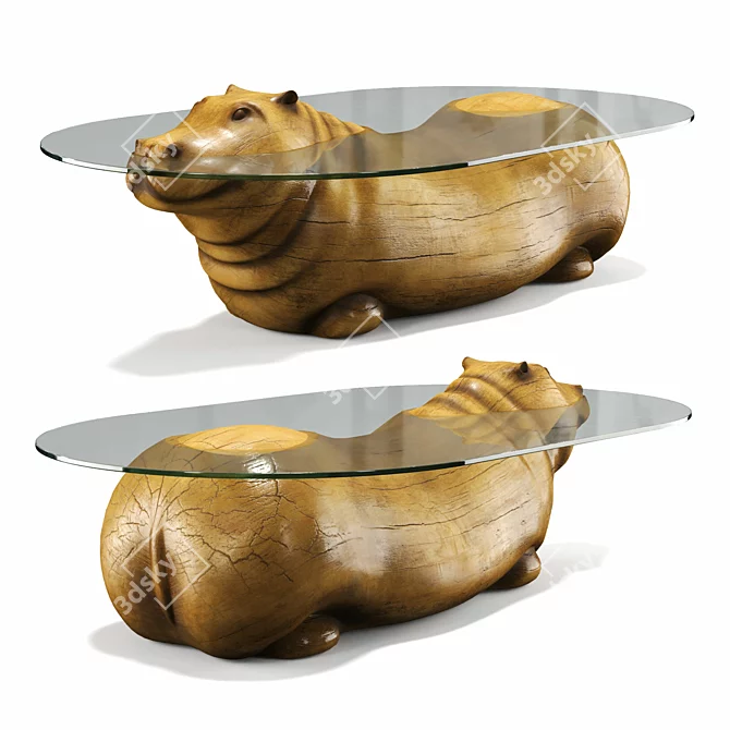 Hippo Accent Side Table 3D model image 6