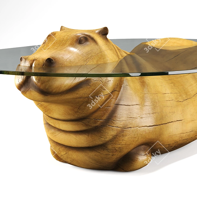 Hippo Accent Side Table 3D model image 7