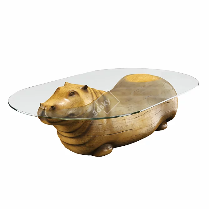 Hippo Accent Side Table 3D model image 10