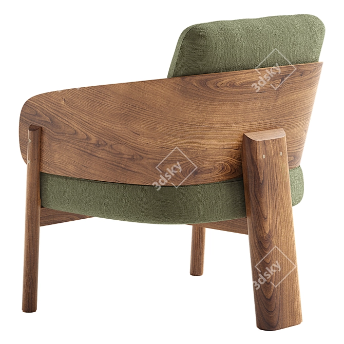  E. Gallin Marais Boucle Armchair 3D model image 3