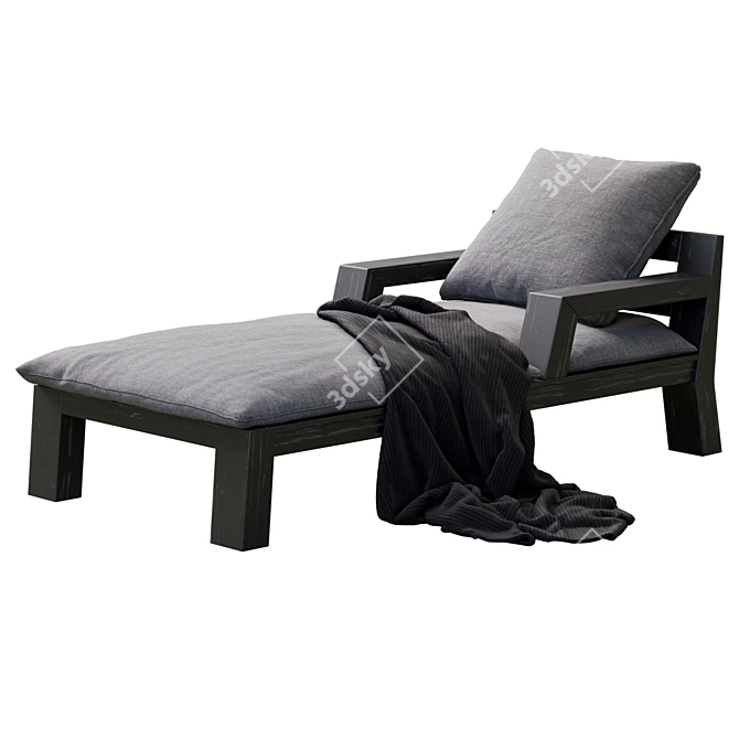 Modern Outdoor Sun Lounger Kave 3D model image 2