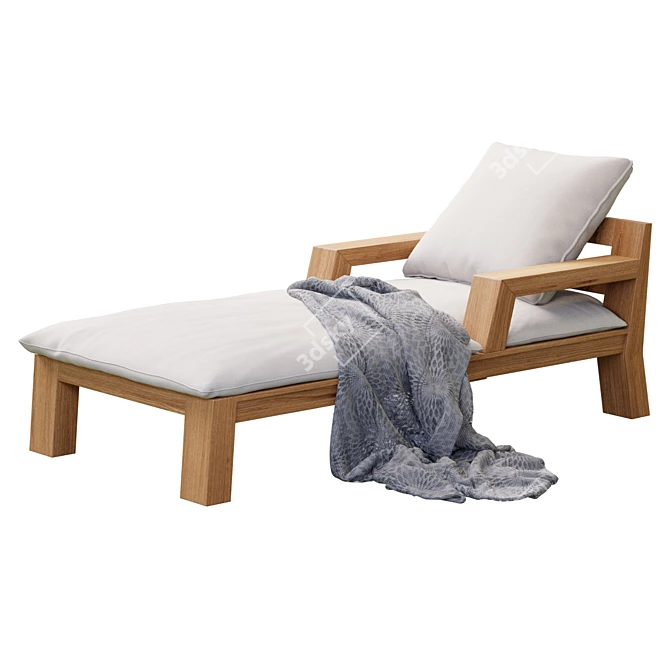 Modern Outdoor Sun Lounger Kave 3D model image 5