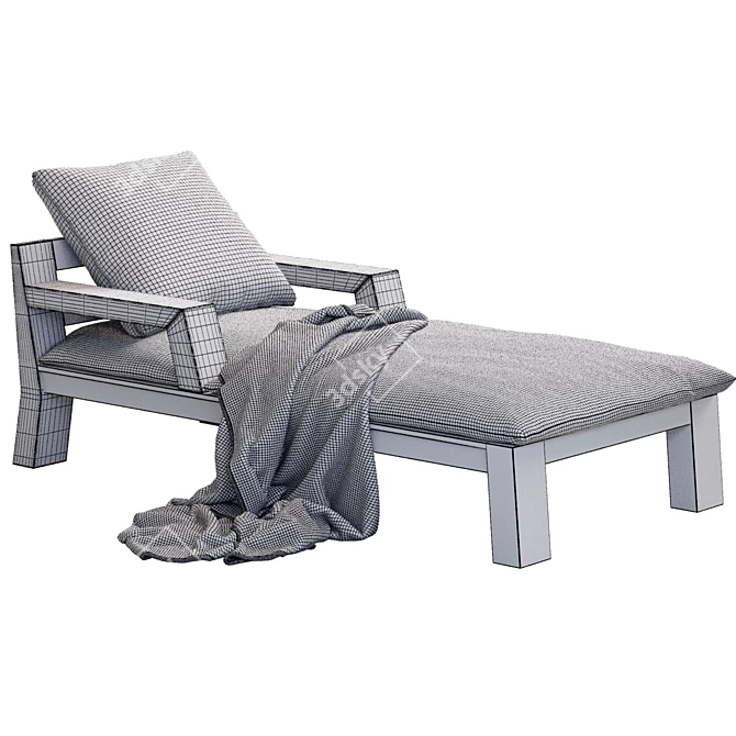 Modern Outdoor Sun Lounger Kave 3D model image 6