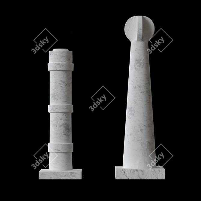 Elegant Philippe Anthonioz Sculptures 3D model image 1