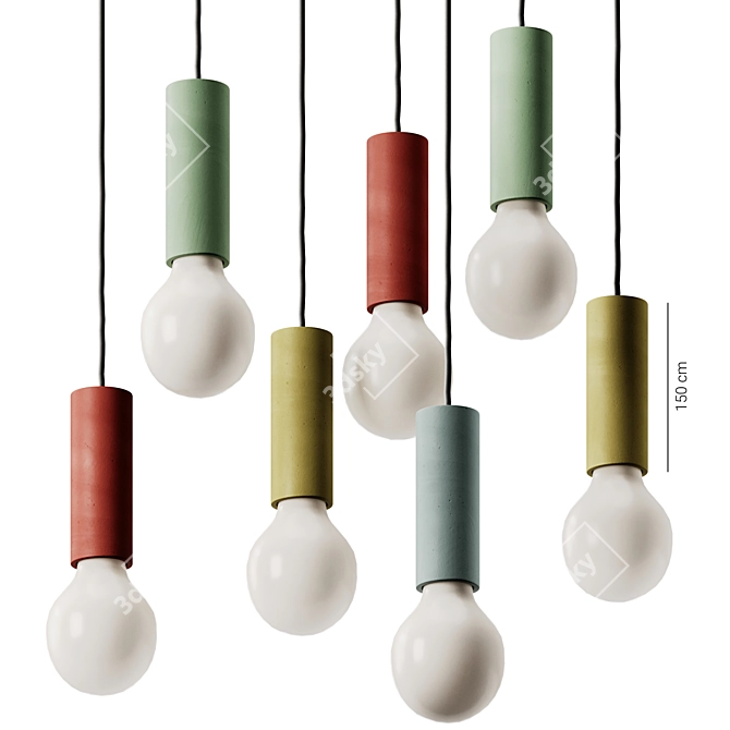 Sleek Ila Pendant Light_CONVERTible 3D model image 1