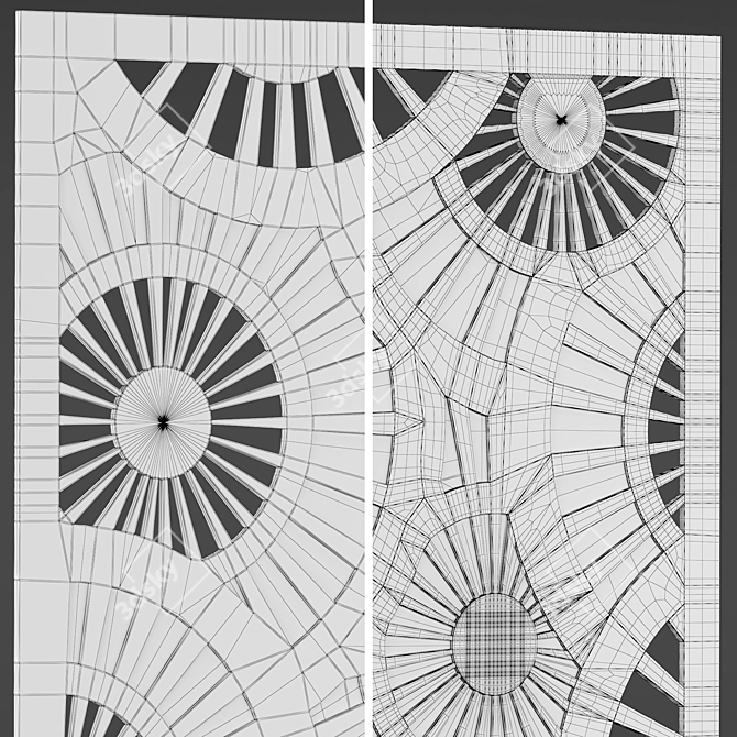 Decorative Panel Set with Abstract Patterns 3D model image 7