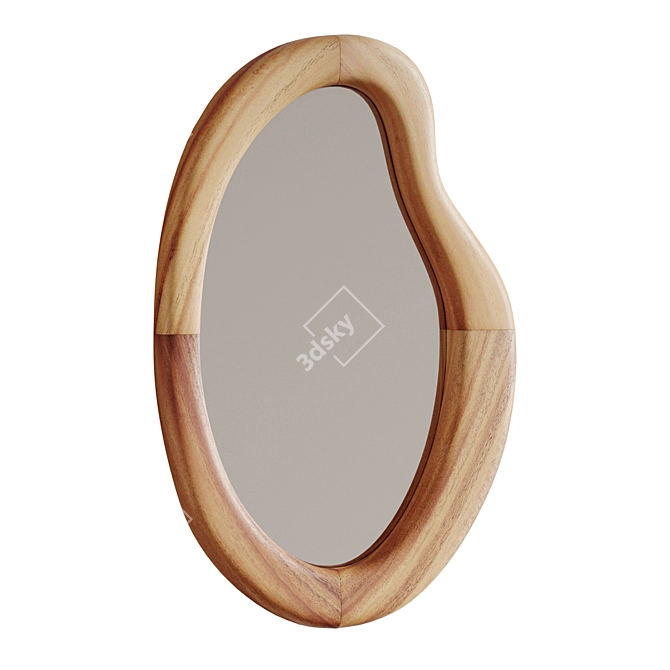 Mungur Wood Mirror Selem 3D model image 2