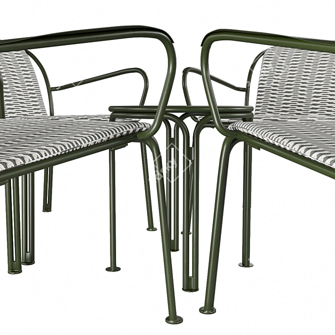 Thorvald Outdoor Table Chair Set 3D model image 4