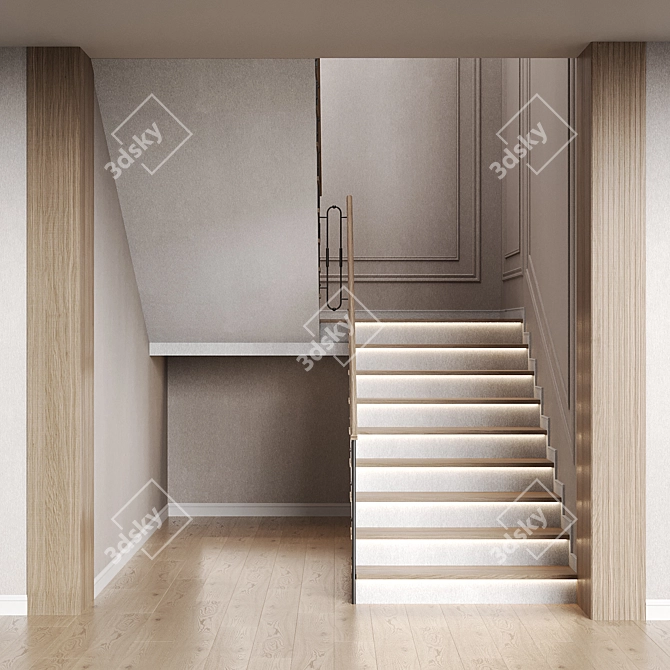 Modern Staircase Design 21 3D model image 5