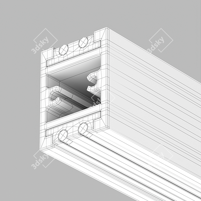 Circular Radius Track Lighting System 3D model image 4