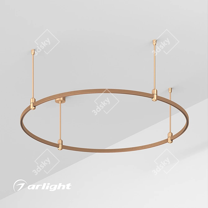 Circular Radius Track Lighting System 3D model image 5