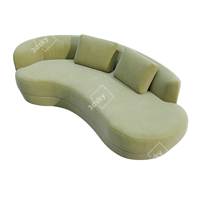 Sensual Seventies-Inspired Sofa 3D model image 3