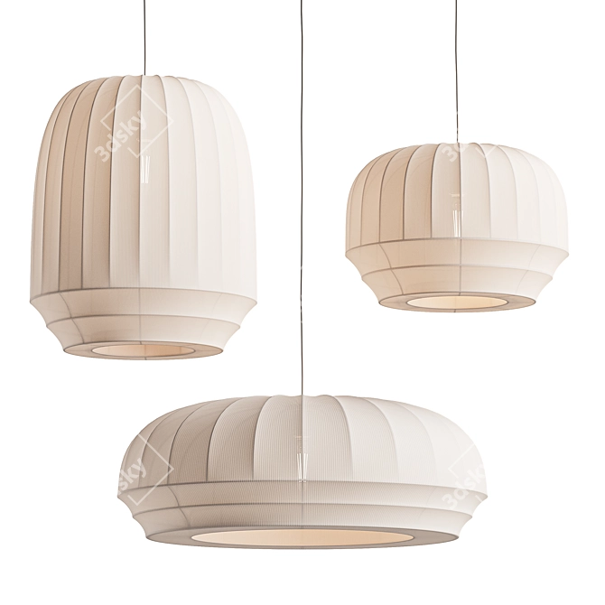 Scandinavian Charm Pendant Light 3D model image 1