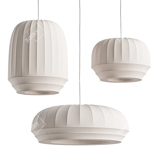 Scandinavian Charm Pendant Light 3D model image 2