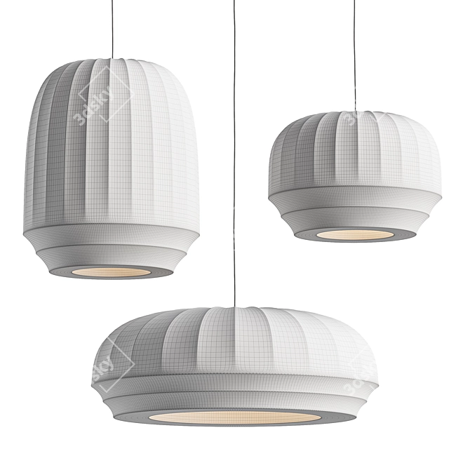 Scandinavian Charm Pendant Light 3D model image 3