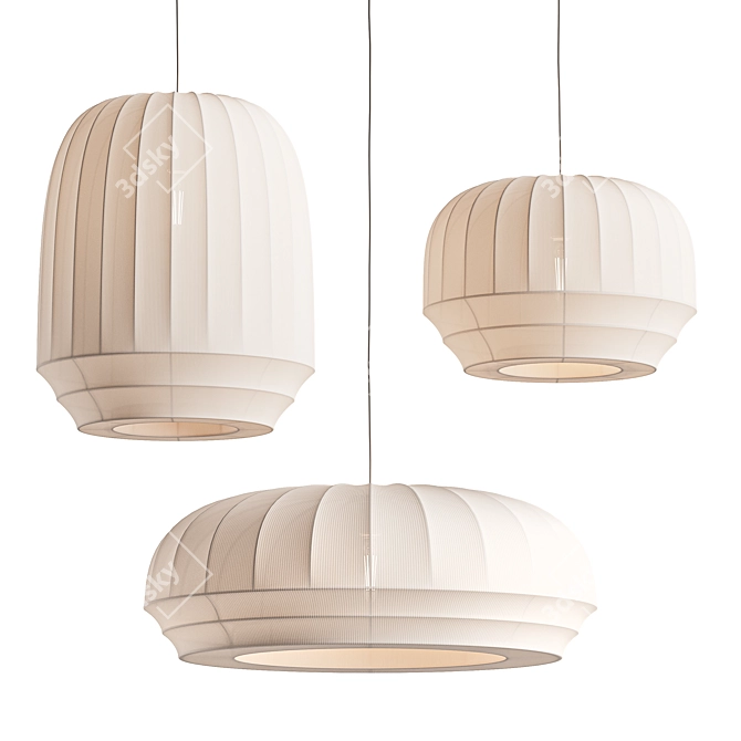 Scandinavian Charm Pendant Light 3D model image 5