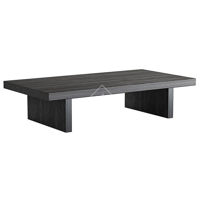 Rustic Pine Coffee Table 3D model image 2