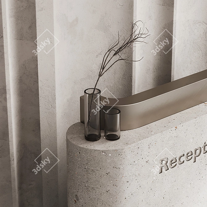 Modern Reception Desk Set 3D model image 5