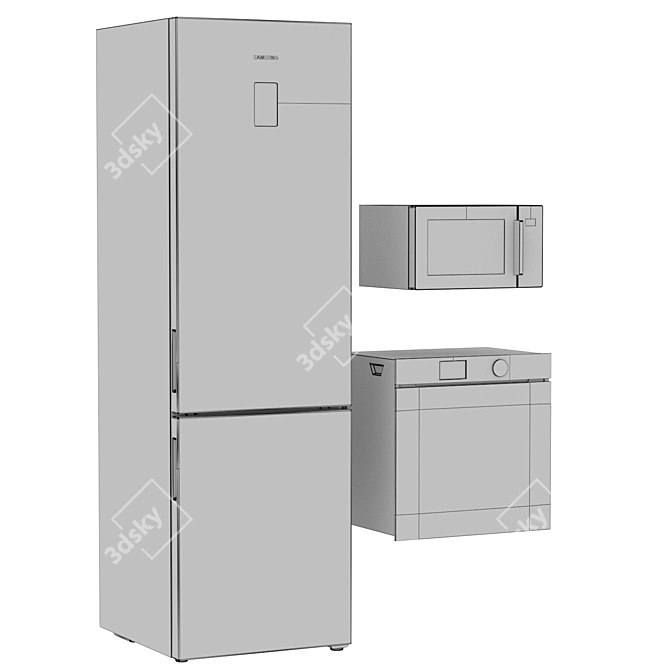 Samsung Kitchen Appliance Set 3D model image 5