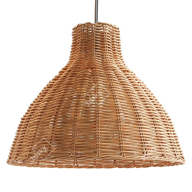 La Redoute Alaya Rattan Pendants 3D model image 4