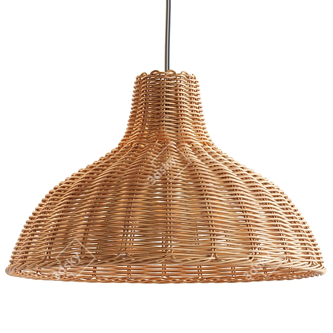 La Redoute Alaya Rattan Pendants 3D model image 5