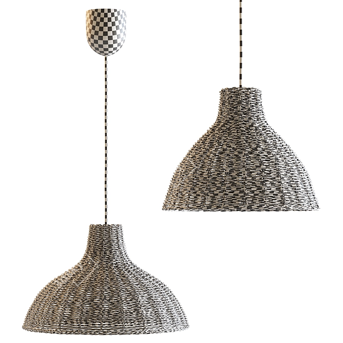 La Redoute Alaya Rattan Pendants 3D model image 6