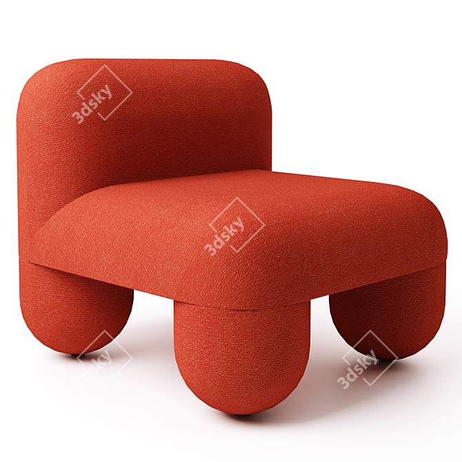 Sleek Designer Low Chair_HERE 3D model image 1