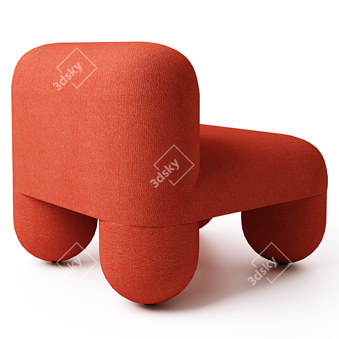 Sleek Designer Low Chair_HERE 3D model image 3