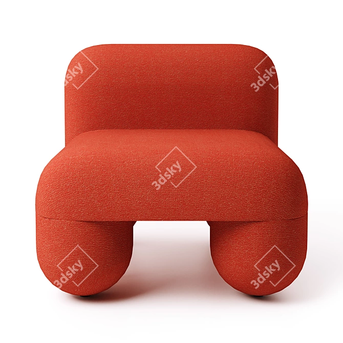 Sleek Designer Low Chair_HERE 3D model image 7