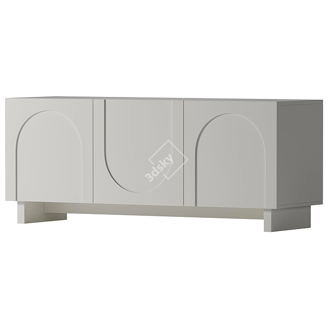 Modern Milk TV Stand Cabinet 3D model image 1