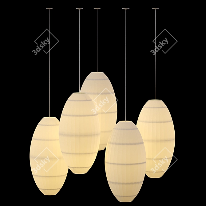 IKEA Paper Chandelier 3D Model 3D model image 1