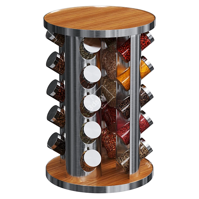 Kitchen Spice Rack Set: Modern Organizer 3D model image 3