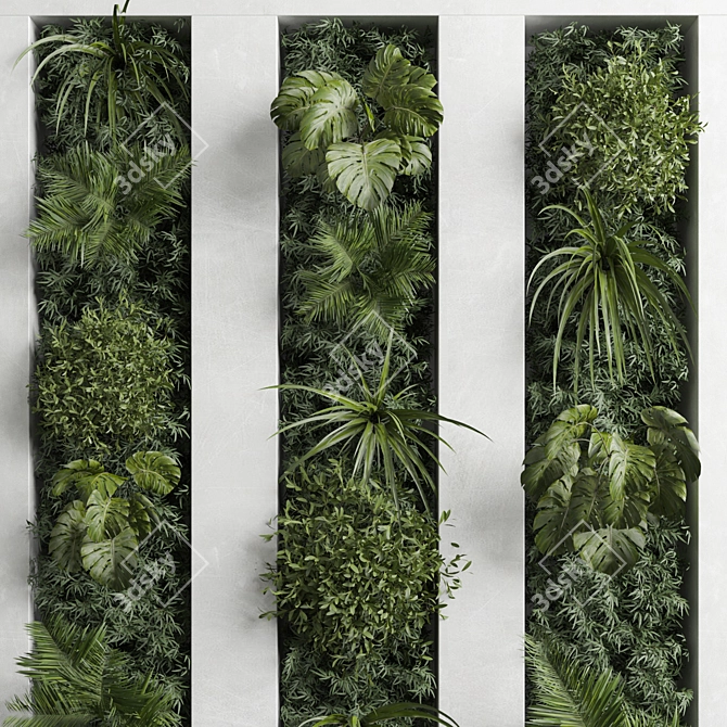 Modern Green Wall 2015 Design 3D model image 2